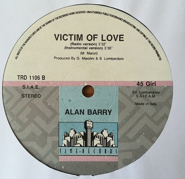 Alan Barry : Victim Of Love (12")