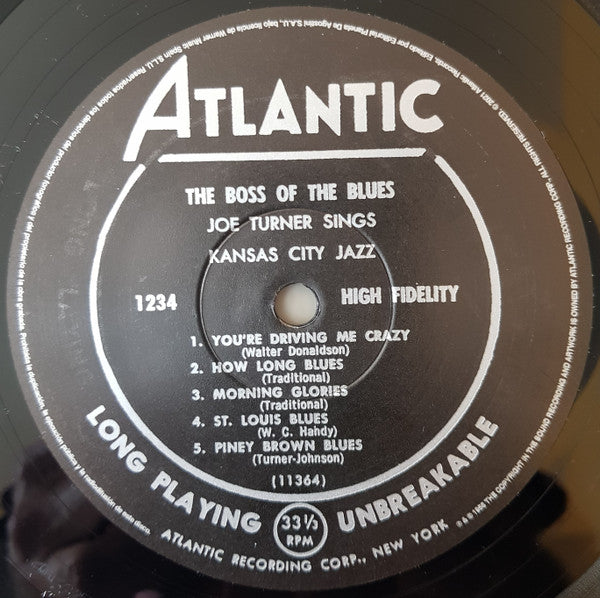 Big Joe Turner : The Boss Of The Blues Sings Kansas City Jazz (LP, Album, Mono, RE, 180)