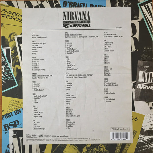 Nirvana : Nevermind (30th Anniversary Edition) (LP, Album, RE, RM, Gat + 2xLP, Album, Gat + LP, Al)
