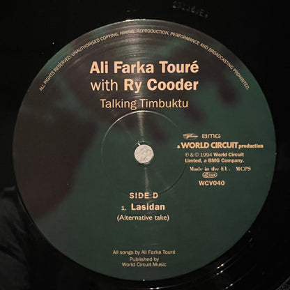 Ali Farka Touré With Ry Cooder : Talking Timbuktu (2xLP, Album, RE, 180)