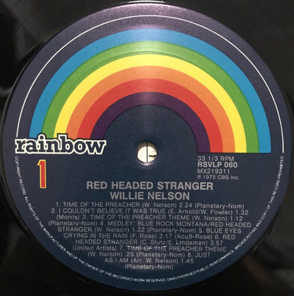 Willie Nelson : Red Headed Stranger (LP, RE)