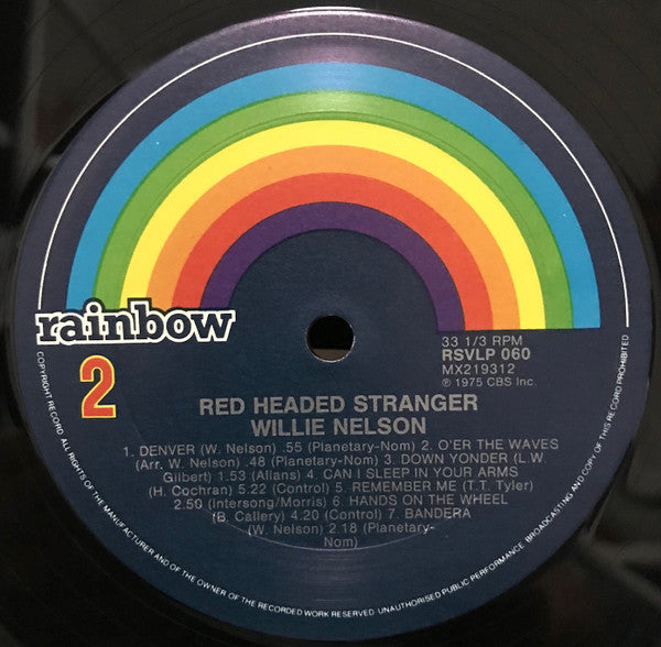 Willie Nelson : Red Headed Stranger (LP, RE)
