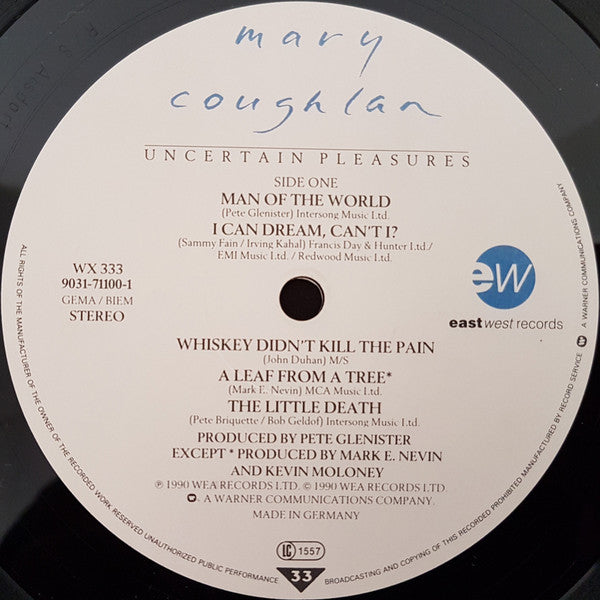 Mary Coughlan : Uncertain Pleasures (LP, Album)
