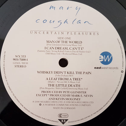 Mary Coughlan : Uncertain Pleasures (LP, Album)