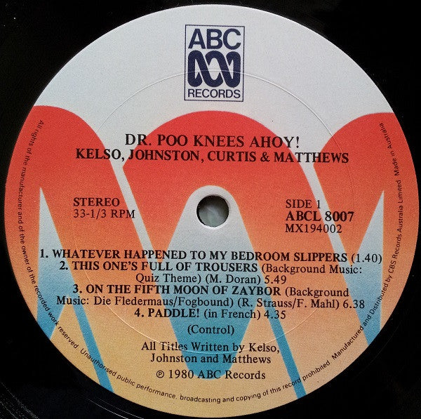Dr Poo : Knees Ahoy! (LP)