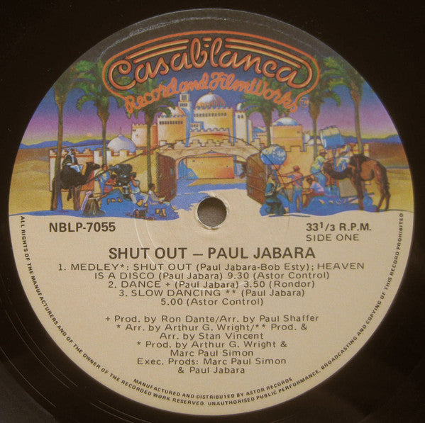 Paul Jabara : Shut Out (LP, Album)