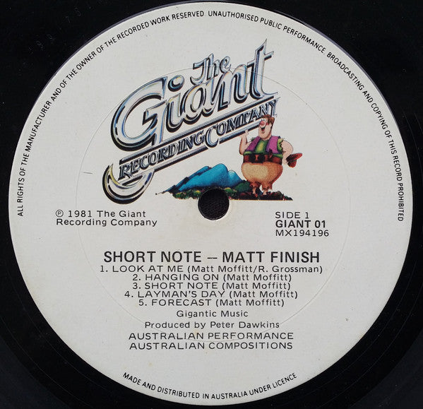 Matt Finish : Short Note (LP, Album)