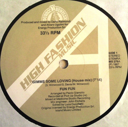 Fun Fun : Gimme Some Lovin' (12")