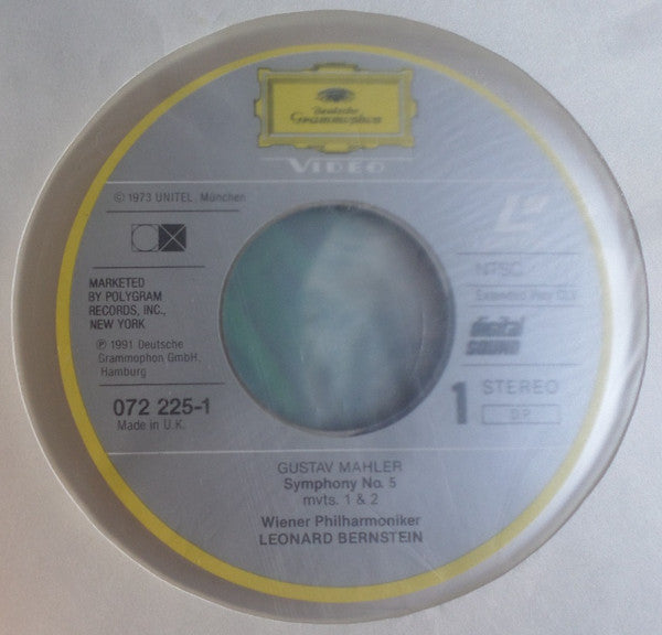 Leonard Bernstein, Wiener Philharmoniker, Mahler* : Symphony No. 5 (Laserdisc, 12", RM, NTSC)