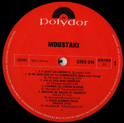 Moustaki* : Moustaki (LP, Album)