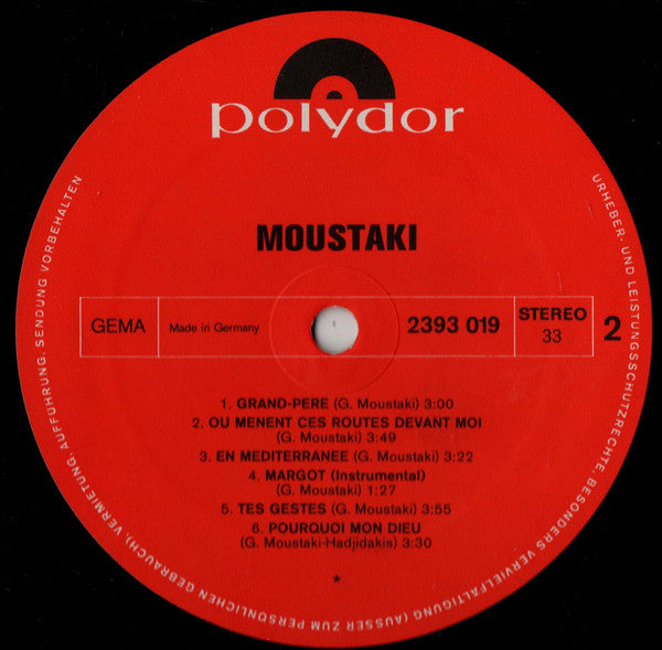 Moustaki* : Moustaki (LP, Album)