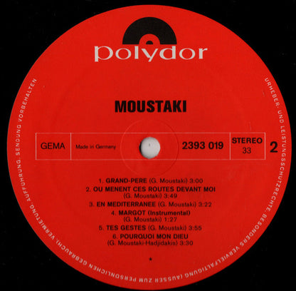 Moustaki* : Moustaki (LP, Album)
