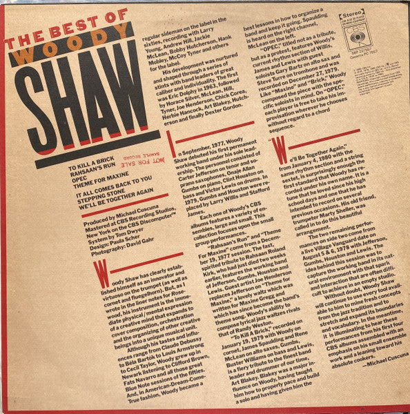 Woody Shaw : The Best of Woody Shaw (LP, Comp)