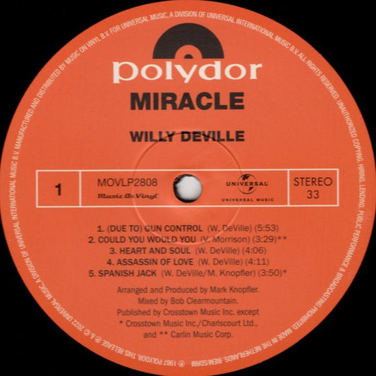 Willy DeVille : Miracle (LP, Album, RE)