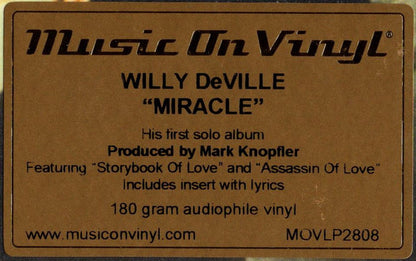 Willy DeVille : Miracle (LP, Album, RE)