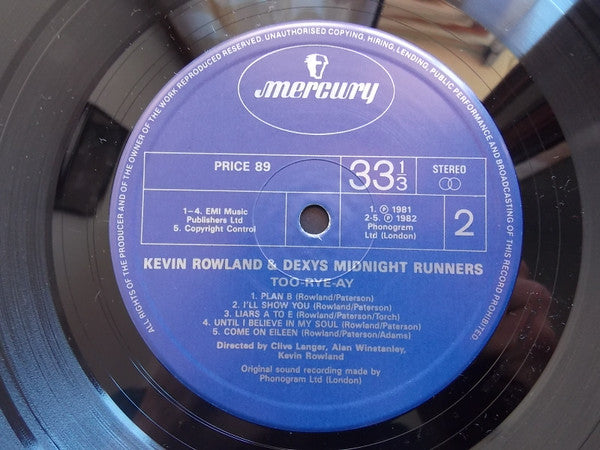 Kevin Rowland & Dexys Midnight Runners : Too-Rye-Ay (LP, Album, RE)