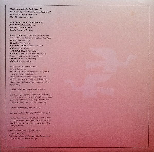 Supertramp : Free As A Bird (LP, Album)