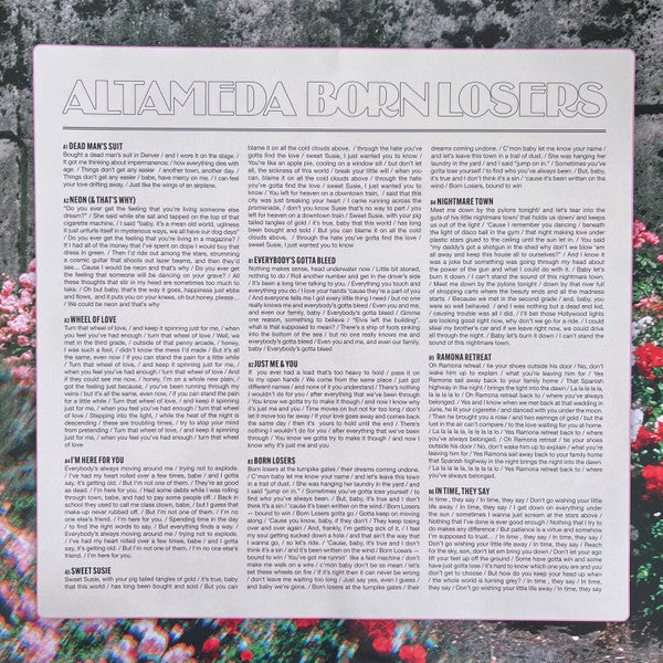 Altameda : Born Losers (LP, Album, Whi)