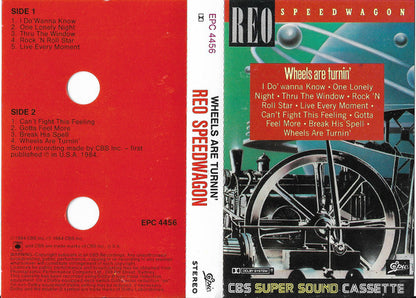 REO Speedwagon : Wheels Are Turnin' (Cass, Album, CBS)