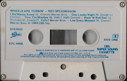 REO Speedwagon : Wheels Are Turnin' (Cass, Album, CBS)