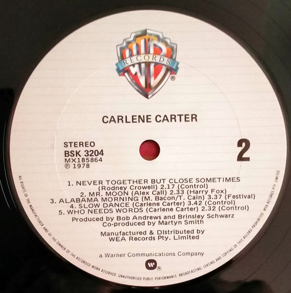 Carlene Carter : Carlene Carter (LP, Album)