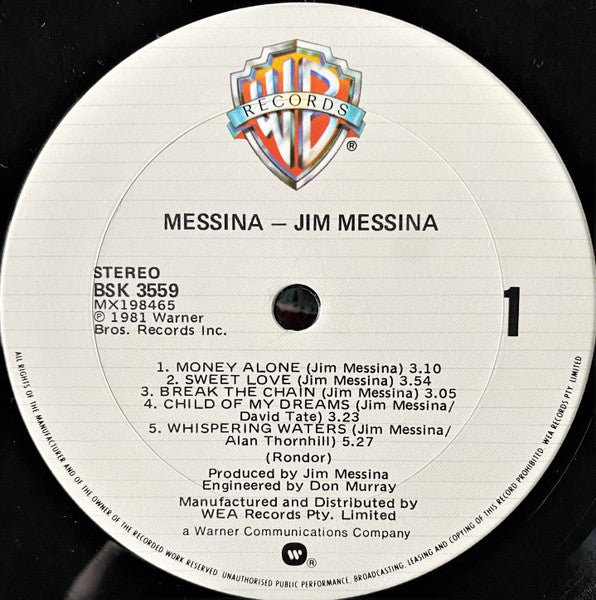 Jim Messina : Messina (LP, Album)
