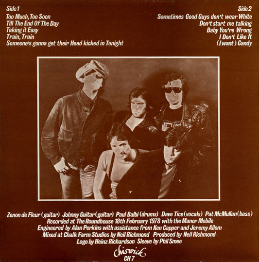 The Count Bishops : Live! (10", Album)