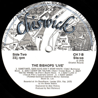 The Count Bishops : Live! (10", Album)