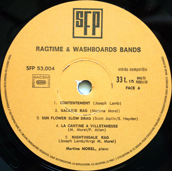 Various : Ragtime & Washboard Bands (LP, Comp)