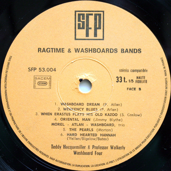 Various : Ragtime & Washboard Bands (LP, Comp)