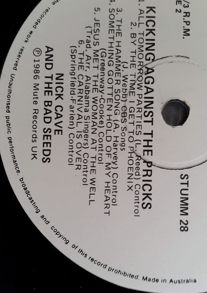 Nick Cave & The Bad Seeds : Kicking Against The Pricks (LP, Album)