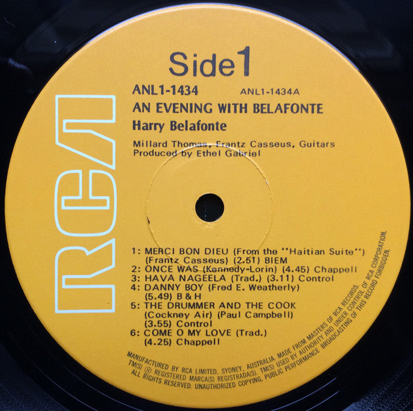 Harry Belafonte : An Evening With Belafonte (LP, Album, RE)