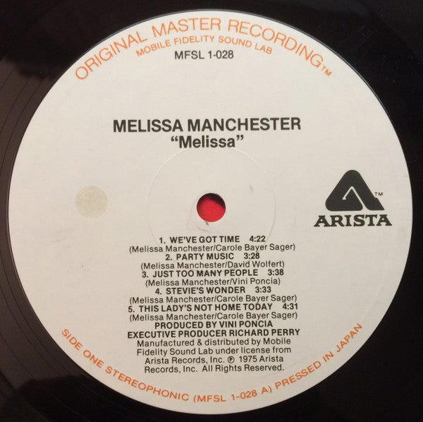 Melissa Manchester : Melissa (LP, Album, Ltd)