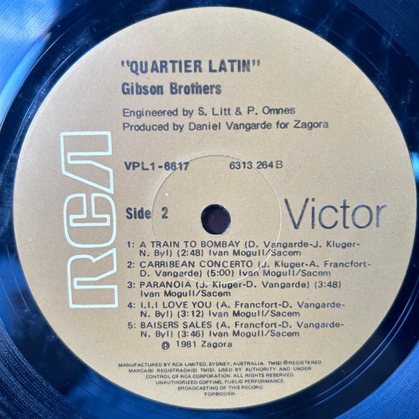 Gibson Brothers : Quartier Latin (LP, Album)