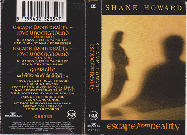 Shane Howard (2) : Escape from Reality (Love Underground) (Cass, Single, CAS)