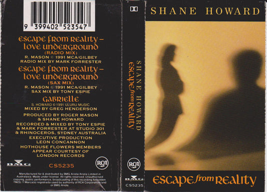 Shane Howard (2) : Escape from Reality (Love Underground) (Cass, Single, CAS)
