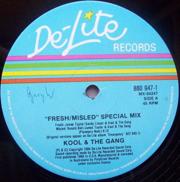 Kool & The Gang : Fresh / Misled (Special Mix) / Cherish (Remix) (12")