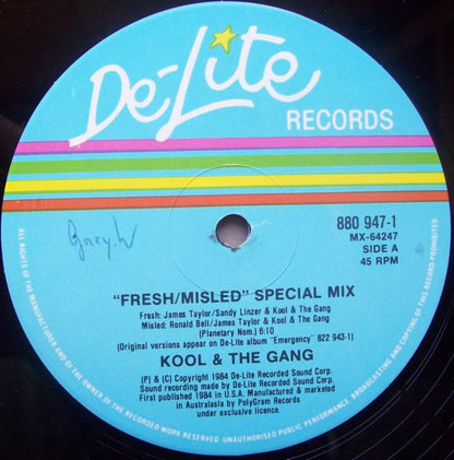 Kool & The Gang : Fresh / Misled (Special Mix) / Cherish (Remix) (12")