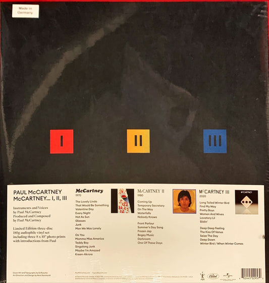 Paul McCartney : McCartney I II III (LP, Album, RE, 180 + LP, Album, RE, 180 + LP, Albu)