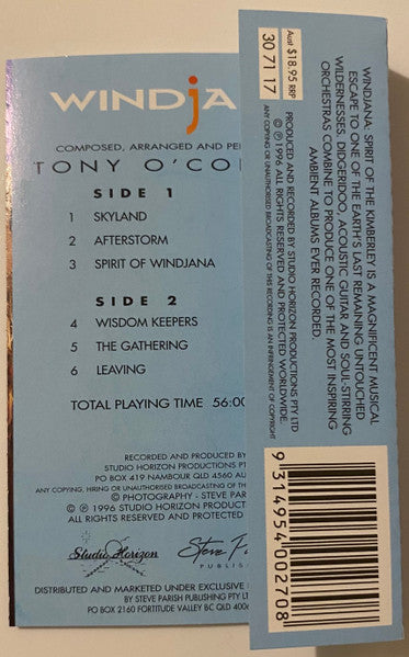 Tony O'Connor (2) : Windjana (Cass, Album)