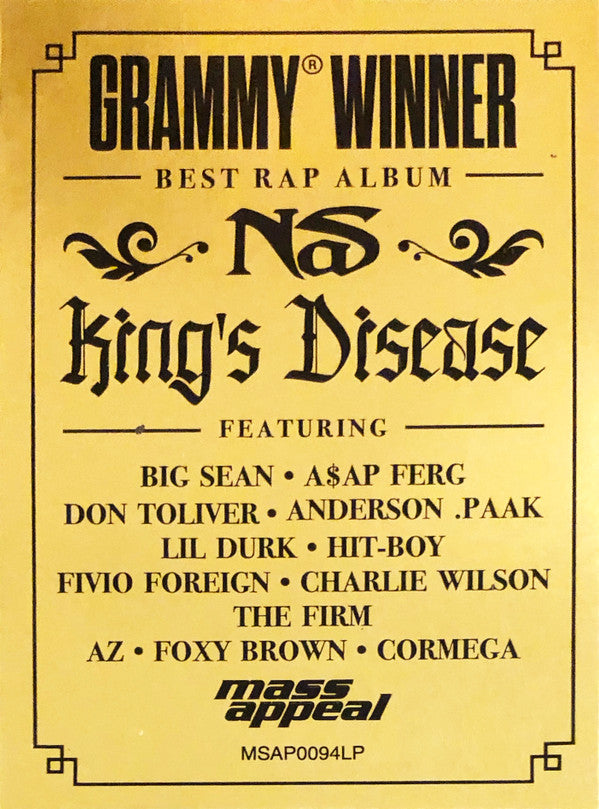 Nas : King's Disease (2xLP, Album, RE, Gat)