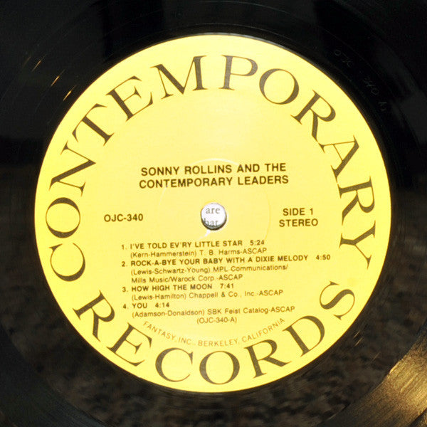 Sonny Rollins : Sonny Rollins And The Contemporary Leaders (LP, Album, RE, RM)