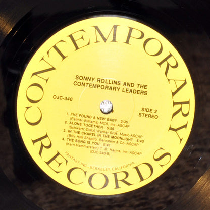 Sonny Rollins : Sonny Rollins And The Contemporary Leaders (LP, Album, RE, RM)