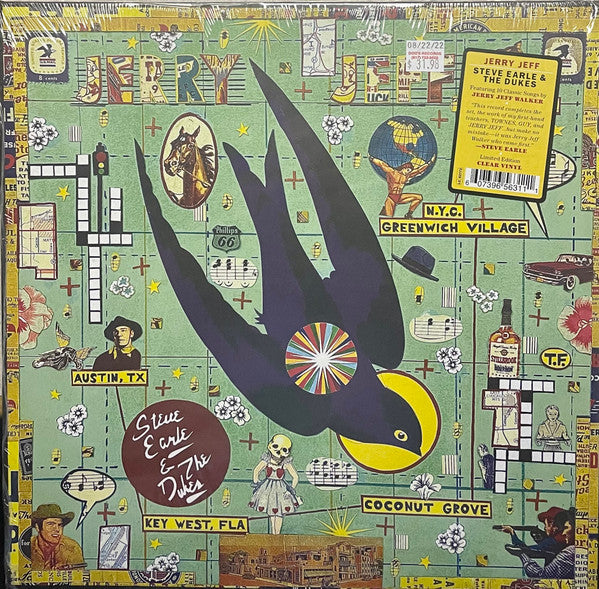 Steve Earle & The Dukes : Jerry Jeff (LP, Album, Mono, Ltd, Cle)