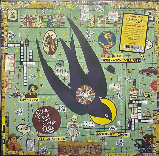 Steve Earle & The Dukes : Jerry Jeff (LP, Album, Mono, Ltd, Cle)