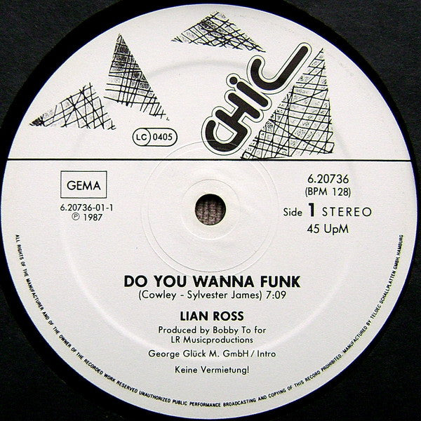 Lian Ross : Do You Wanna Funk (12", Maxi)