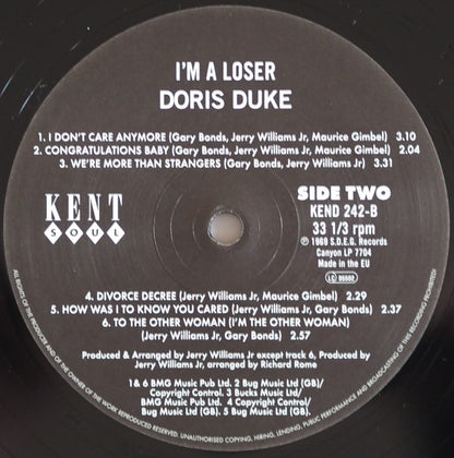 Doris Duke : I'm A Loser (LP, Album, RE)