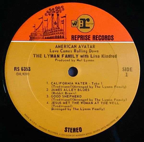 The Lyman Family With Lisa Kindred : American Avatar (LP, Album, San)