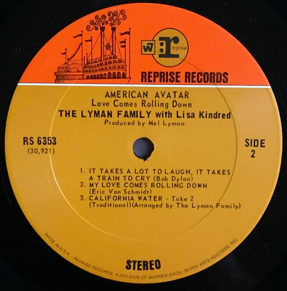 The Lyman Family With Lisa Kindred : American Avatar (LP, Album, San)