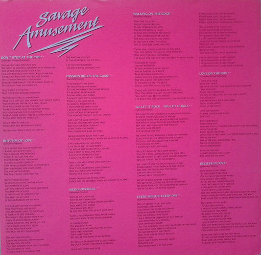 Scorpions : Savage Amusement (LP, Album)